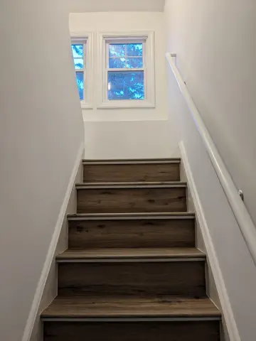 Attic stairs with new treads