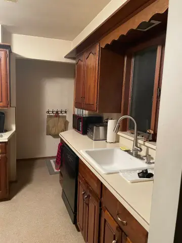Kitchen sink before the remodel