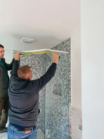 Measuring for a custom shower door