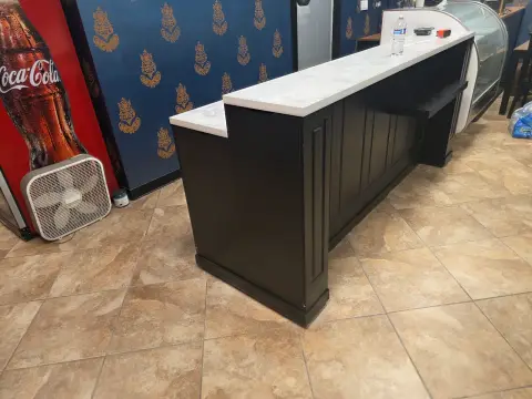 Repaired counter with new top